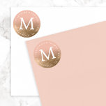 Pegatina Boda de color Ombre Fade Personalizado do<br><div class="desc">Personalice su mensaje y su monograma. También es excelente para las etiquetas de dirección.</div>