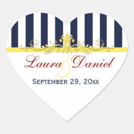 Pegatina Boda de desplazamiento de franjas amarill