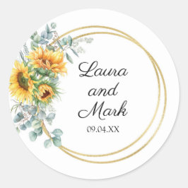 Pegatina Boda de girasol