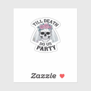 Pegatina Boda de Halloween espantado - Hasta que la muerte 