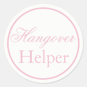 pegatina Boda de "Hangover Helper" Rubor Pink