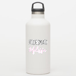 Pegatina Boda de la dama de honor de su Personalizado Tipog