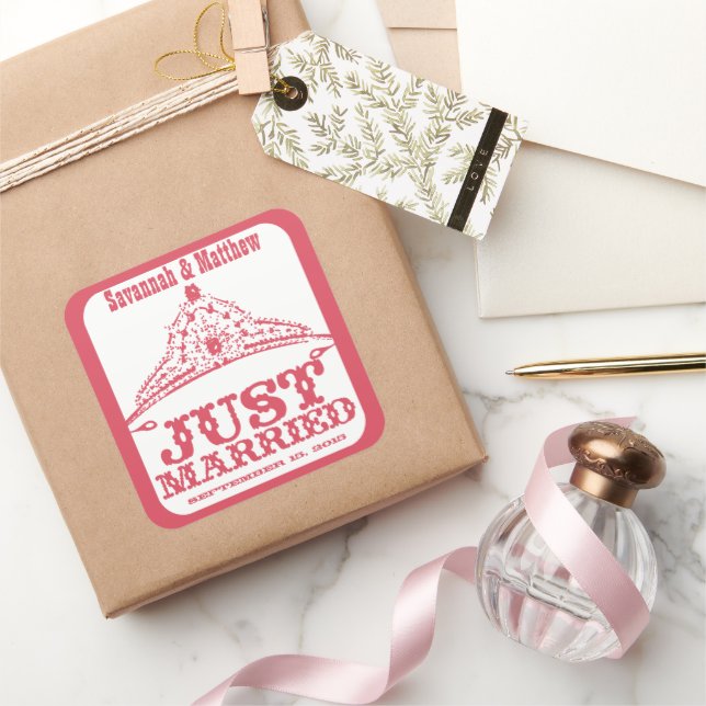 Pegatina Boda de la princesa recién casada (Regalar)