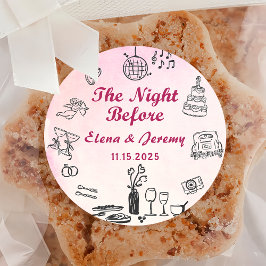 Pegatina Boda de mano extravagante rosa y capricho