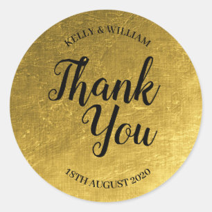 Pegatina boda de oro redondo