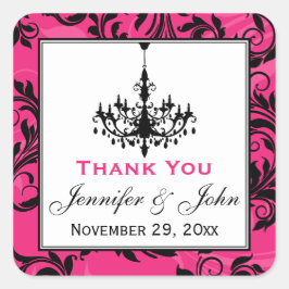 Pegatina Boda de pergamino de candelidad blanca ro