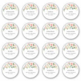 Pegatina boda de personalizable nombre de invitado Gracias 