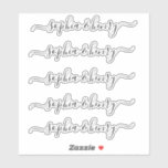 Pegatina Boda Elegant Modern Script Parple Names<br><div class="desc">¡Estos elegantes y modernos stickers de nombres de guión son perfectos para cualquier pareja o recién casados para usarlos en su boda!</div>