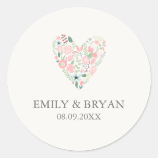 Pegatina Boda floral moderna