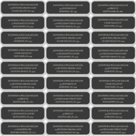 Pegatina Boda gótico blanco en dirección de invitado negro