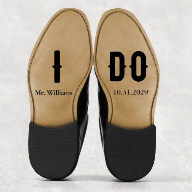 Pegatina Boda gótico Groom Personalizado de zapatos (I Do Groom Gothic Wedding Shoes Custom Sticker
)