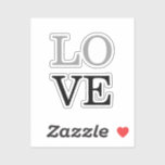 Pegatina Boda Gray Black Script Love<br><div class="desc">Puede cambiar fácilmente las fuentes y los colores. También puede agregar su logotipo y la imagen de fondo como desee.</div>