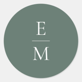 Pegatina Boda minimalista monograma