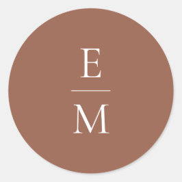 Pegatina Boda minimalista monograma