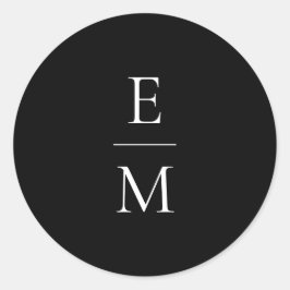 Pegatina Boda minimalista monograma