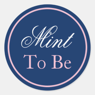 pegatina Boda "Mint to Be" - Rubor Pink/Nave