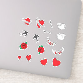 Pegatina Boda retro amor