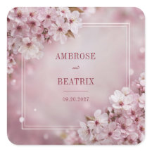 Pegatina Boda Romantic Sakura Blossom