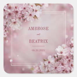 Pegatina Boda Romantic Sakura Blossom