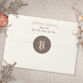 pegatina boda Rustic Boho Neutral Wildflowers