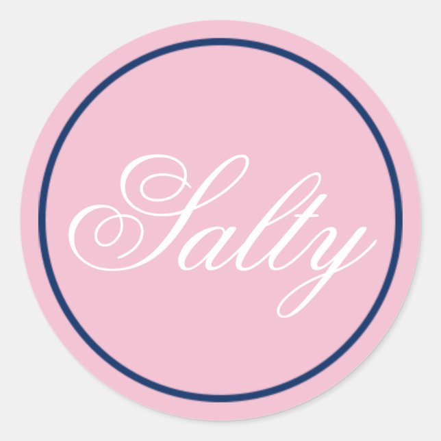 pegatina Boda "Salty" - Rubor Pink/Navy (Anverso)