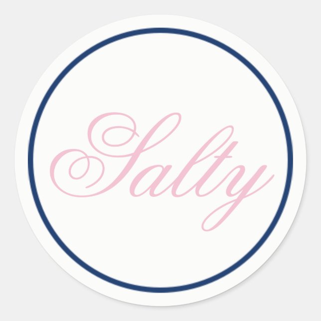 pegatina Boda "Salty" - Rubor Pink/Navy (Anverso)