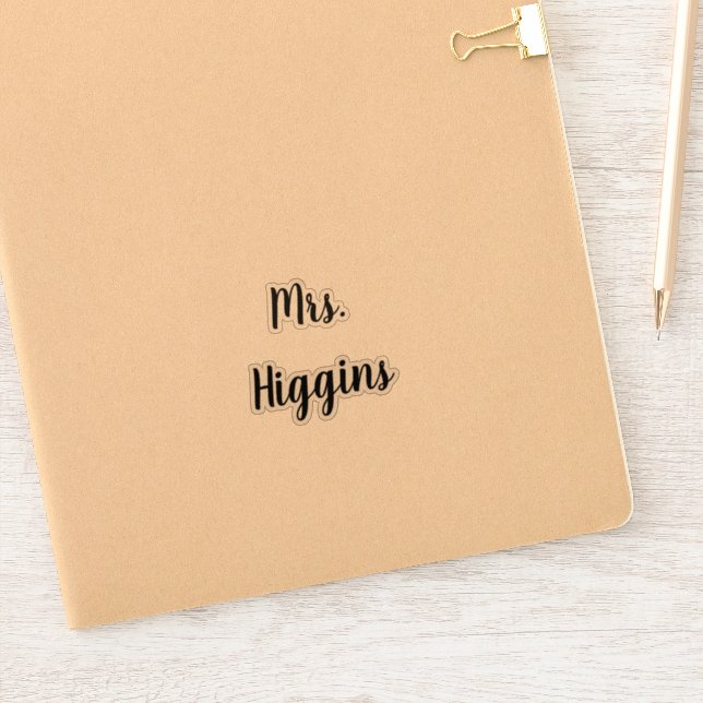 Pegatina Boda Shoes Decal Nombre Fecha Script Bridal Negro (Cuaderno)