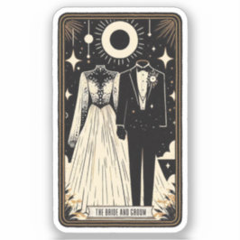 Pegatina Boda Tarot Bride & Groom
