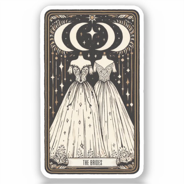 Pegatina Boda Tarot Brides (Anverso)