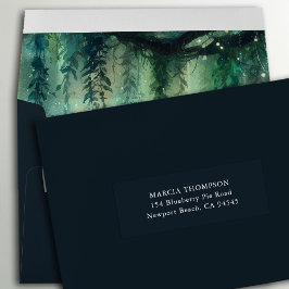 Pegatina Bodas forestales encantados invitados a abordar et