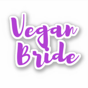 Pegatina Bodas Vegan Brie Ducha Bridal Blanco Púrpura