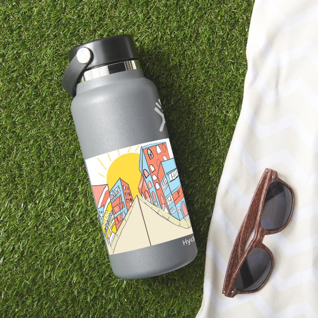 Pegatina Bodega Ciudad Dibujada a Mano (HydroFlask Insitu)