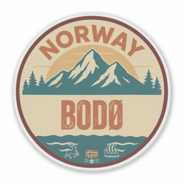Pegatina Bodø, Noruega Norway (Anverso)