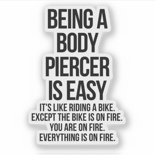 Pegatina Body piercer (Anverso)