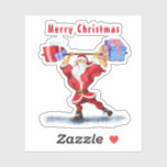 Pegatina Bodybuilder Santa Funny Christmas Sticker<br><div class="desc">Pegatinas con Bodybuilder Santa Claus con Navidades Regalos - Divertido Personalizado Pintura Graciosa Colección - Elegir / Añadir Su Texto Único / Nombre / Color - Hacer Su Regalo Especial - Redimensionar y mover o eliminar y agregar elementos / texto con herramienta de personalización ! Pintura y diseño de MIGNED....</div>