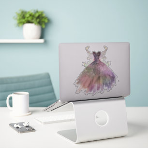 Pegatina Bohemian Fairy Ball Gown Muted Ombre Wine Sheen