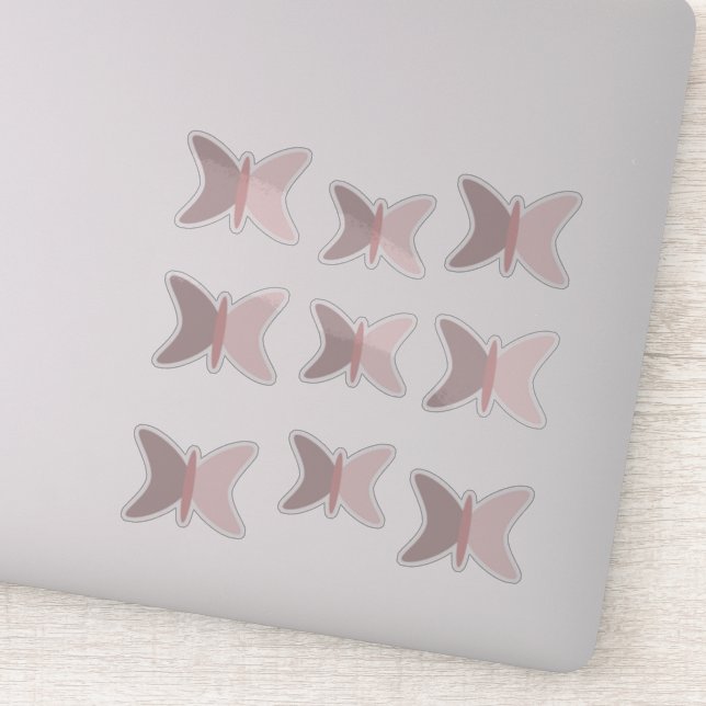 Pegatina Boho Butterflies Pink Earthones (Detalle)