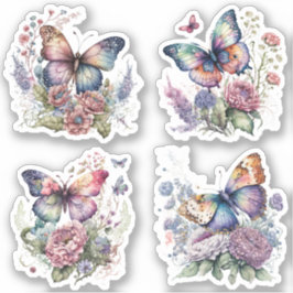 Pegatina Boho floral Butterfly Sticker Bohemian Ästhetik