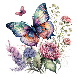 Pegatina Boho floral Butterfly Sticker Bohemian Ästhetik