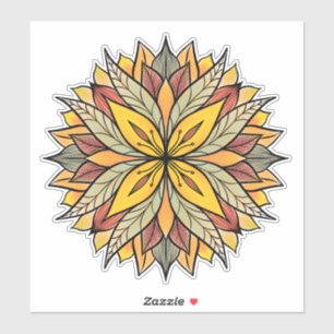 Pegatina Boho Floral Mandala Colorful