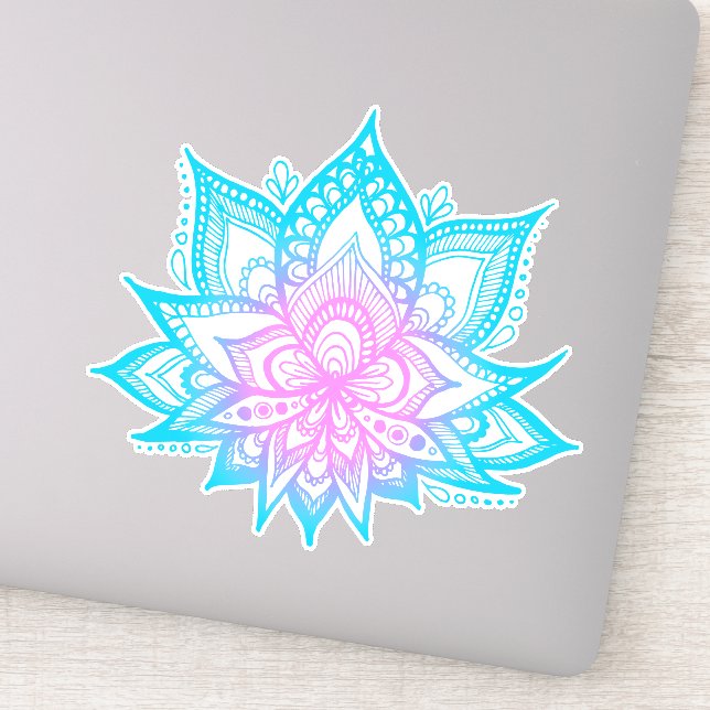 Pegatina Boho Pastel Vibes Lotus Flower (Detalle)