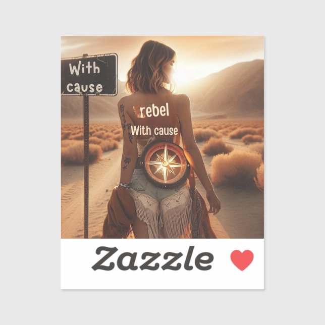 Pegatina Boho Rebel With Cause – Desert Woman (Hoja)