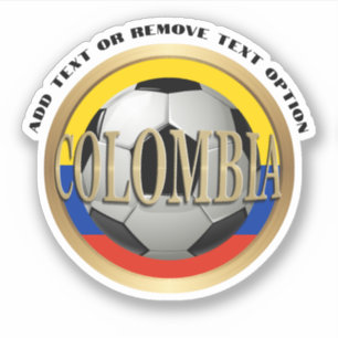 Pegatina Bola colombiana de fútbol bandera
