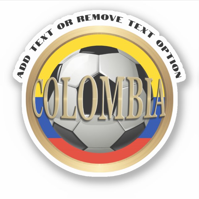Pegatina Bola colombiana de fútbol bandera (Anverso)