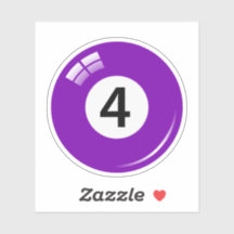 Bola de billar número cuatro (4) púrpura