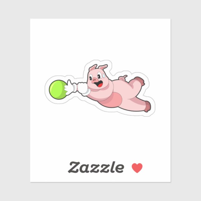 Pegatina Bola de bolos de cerdo (Hoja)