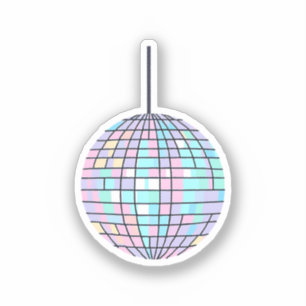 Pegatina Bola de discoteca arcoíris