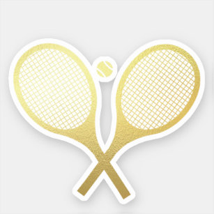 Pegatina Bola de Racquets clásicos de Moda de oro elegante