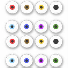 Pegatina Bolas de ojos de colores espeluznantes