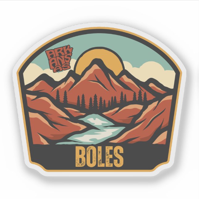 Pegatina Boles, Arkansas (Anverso)